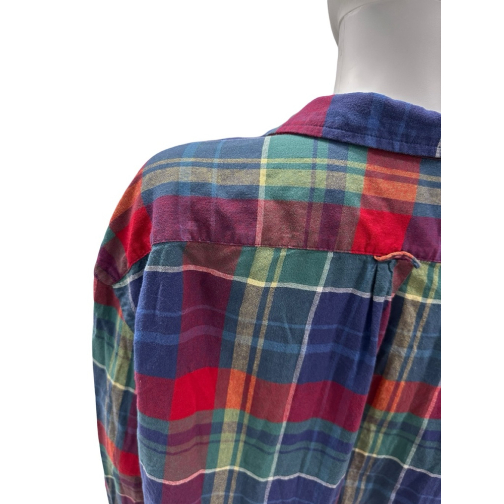 Gap Plaid Button Down Shirt XL Blue Red - Picture 6 of 9